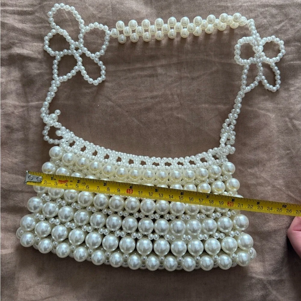 Elegant Pearl Beaded Women's shoulder mini bag